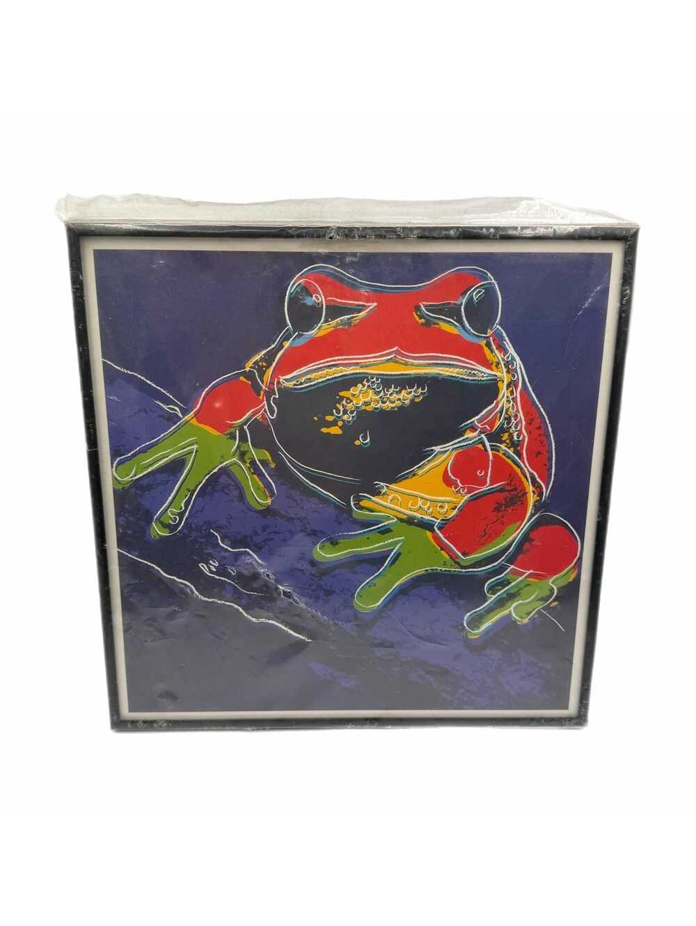 1989 Andy Warhol’s “Tree Frog” Endangered Species Series Framed Offset Print